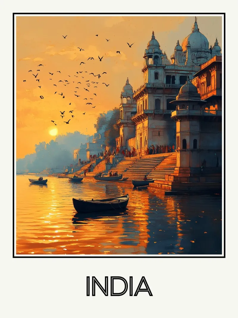Inde canvas with Floater frame by Frame the World