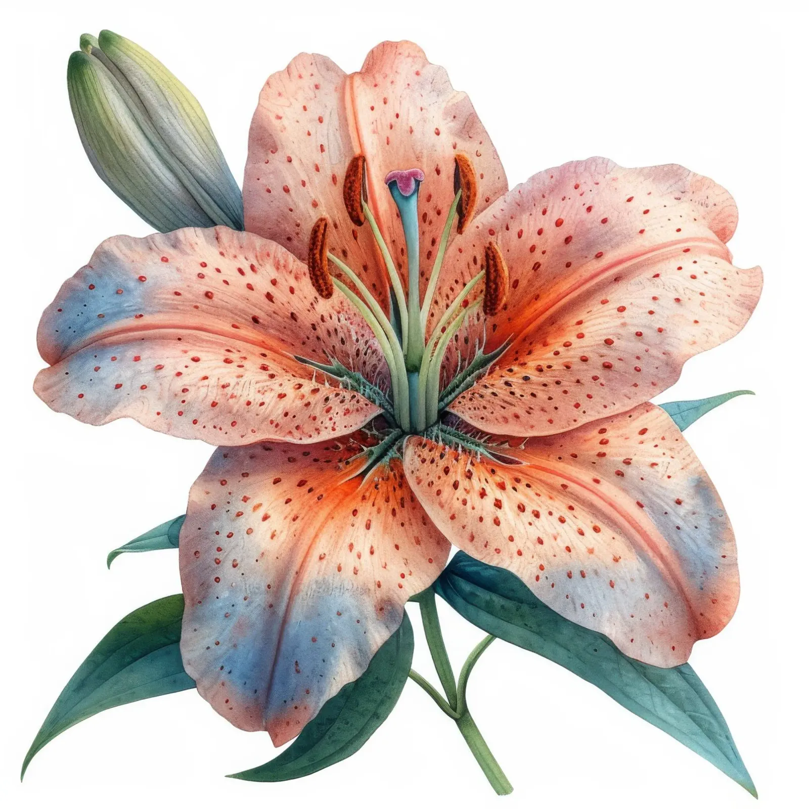Fiore di giglio 2 poster con telaio in legno da Bold Blooms