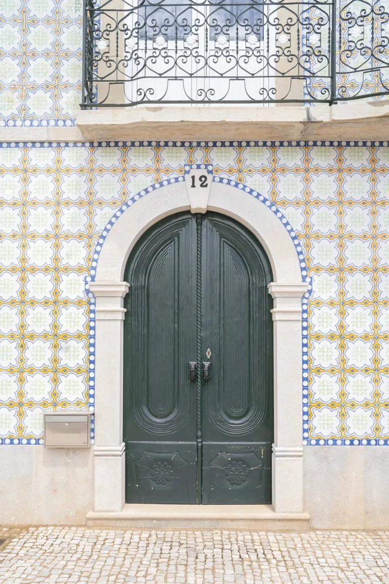 The Wooden Door in Portugal poster with aluminum frame by Henrike Schenk Photography