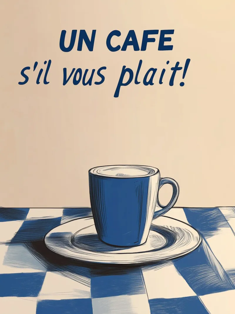Un caffè per favore poster con telaio in legno da Spice & Style