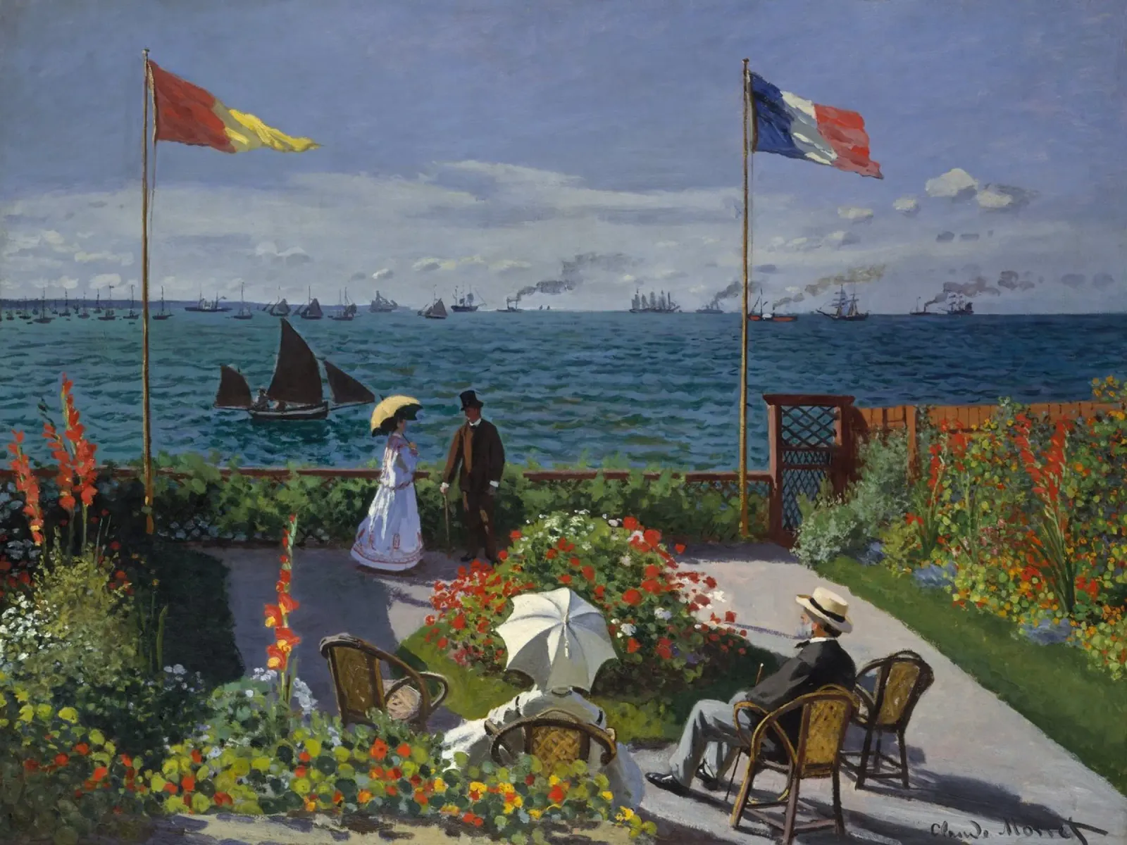 Claude Monet - Giardino di Sainte-Adresse carta hahnemühle da Timeless Artworks