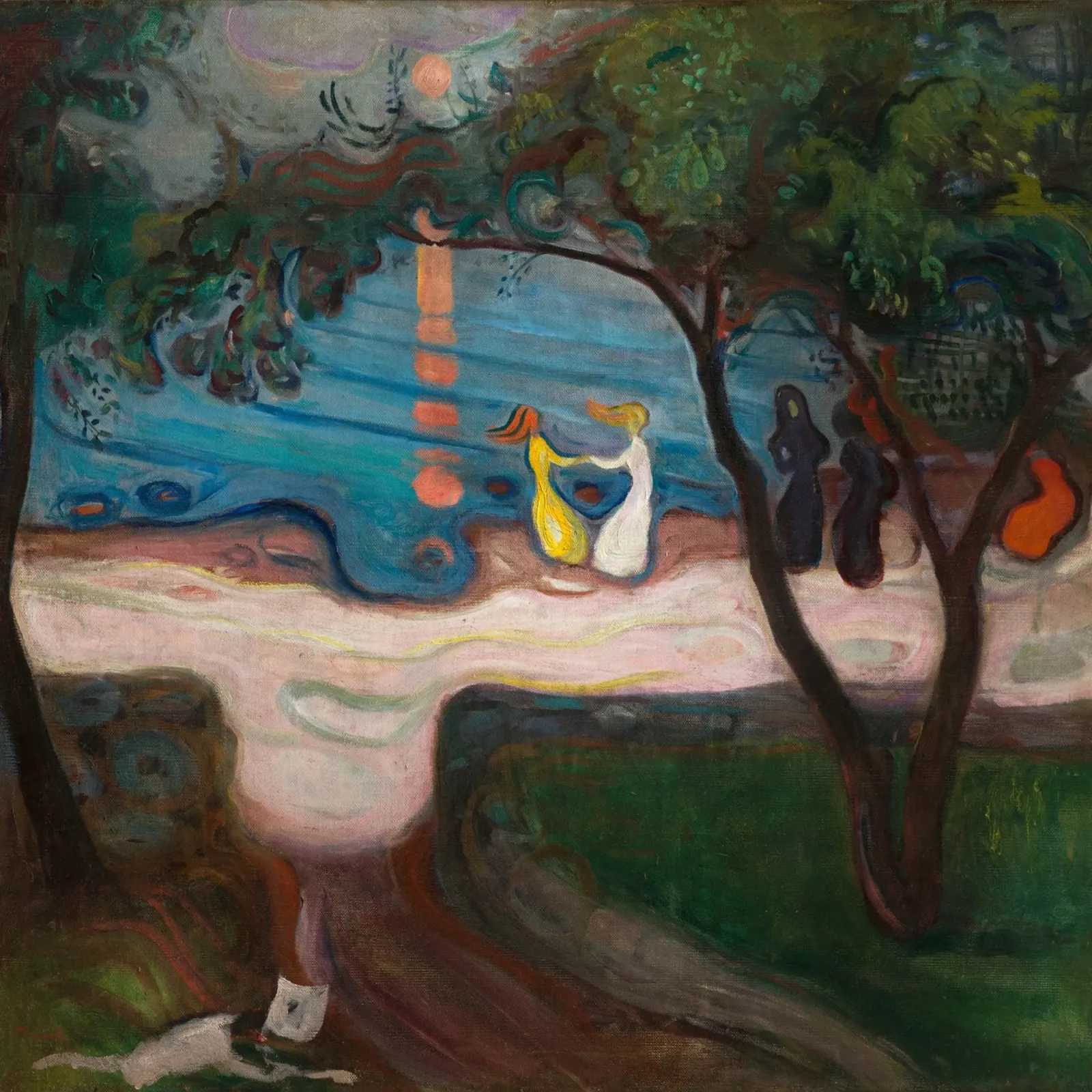 Edvard Munch - Danza sulla spiaggia pellicola backlit da Timeless Artworks