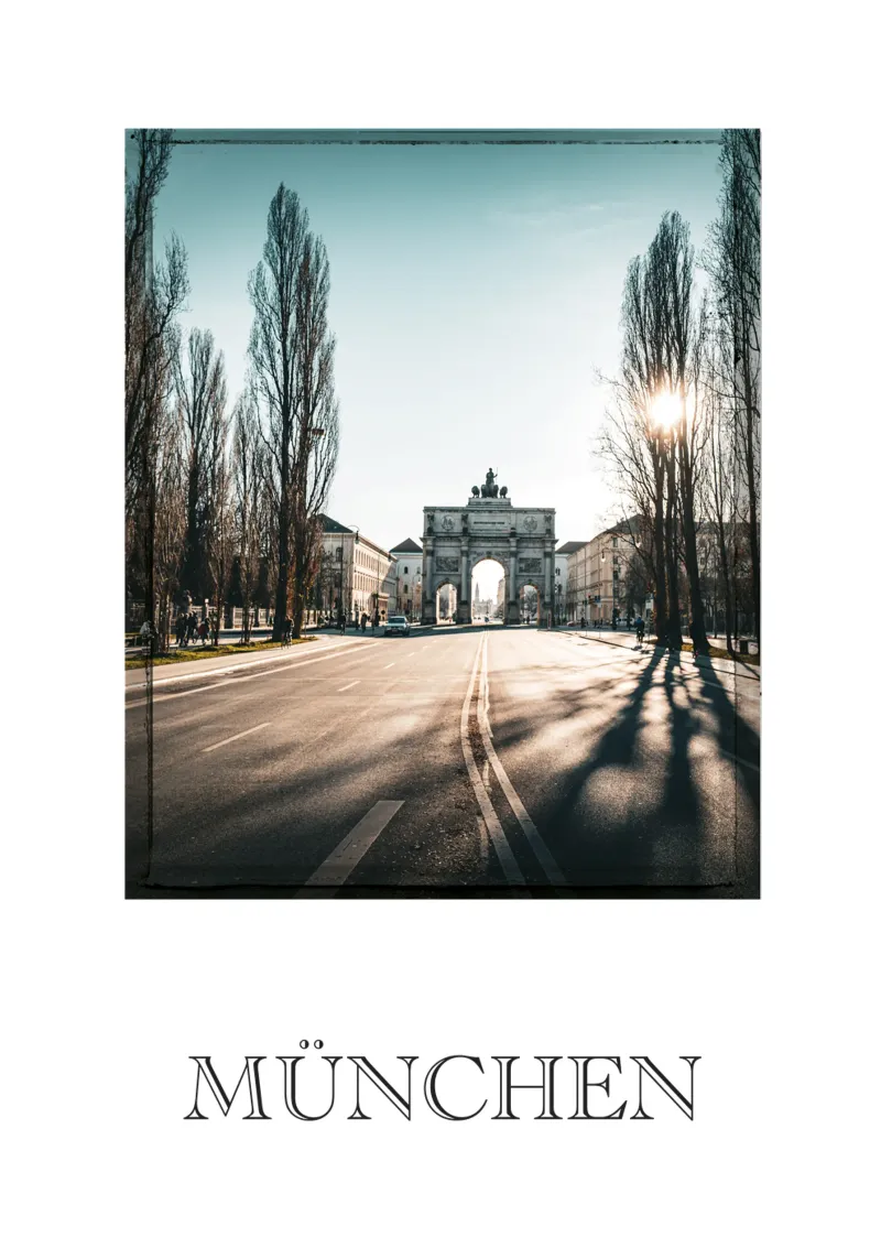 München LEO poster con telaio in legno da Flo Klein