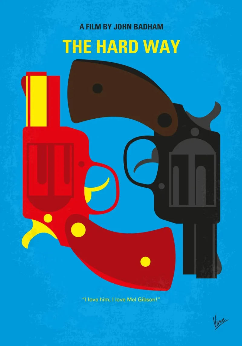 No1257 My The Hard Way minimal movie poster pellicola backlit da Chungkong