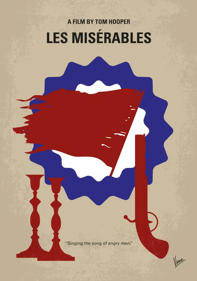 No1263 My Les miserables minimal movie poster carta hahnemühle da Chungkong