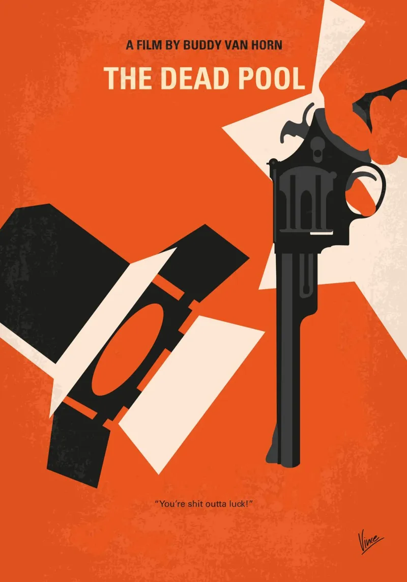 No1267-5 My Dirty Harry The Dead Pool minimal movie poster pellicola backlit da Chungkong