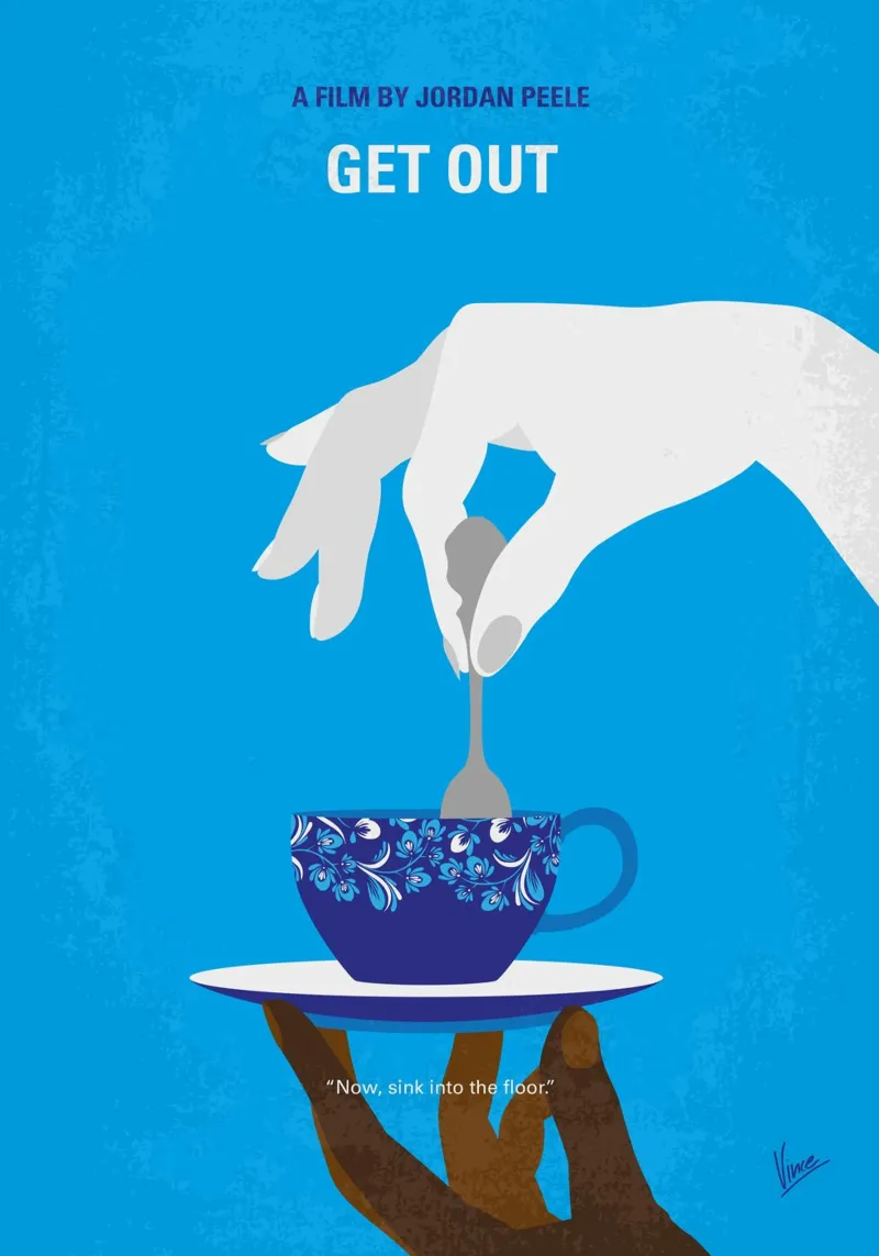 No1277 My Get Out minimal movie poster pellicola backlit da Chungkong