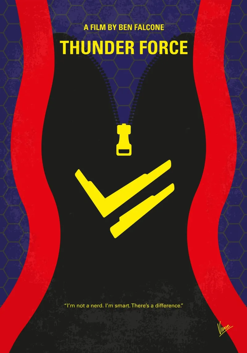 No1284 My Thunder Force minimal movie poster pellicola backlit da Chungkong