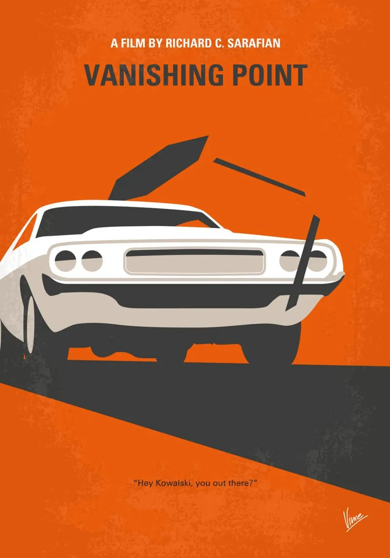 No1289 My Vanishing Point minimal movie poster plexiglass da Chungkong