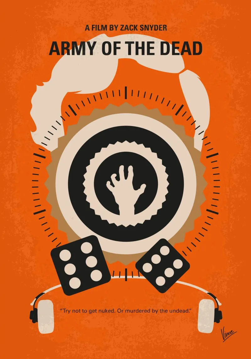 No1293 My Army of the Dead minimal movie poster pellicola backlit da Chungkong