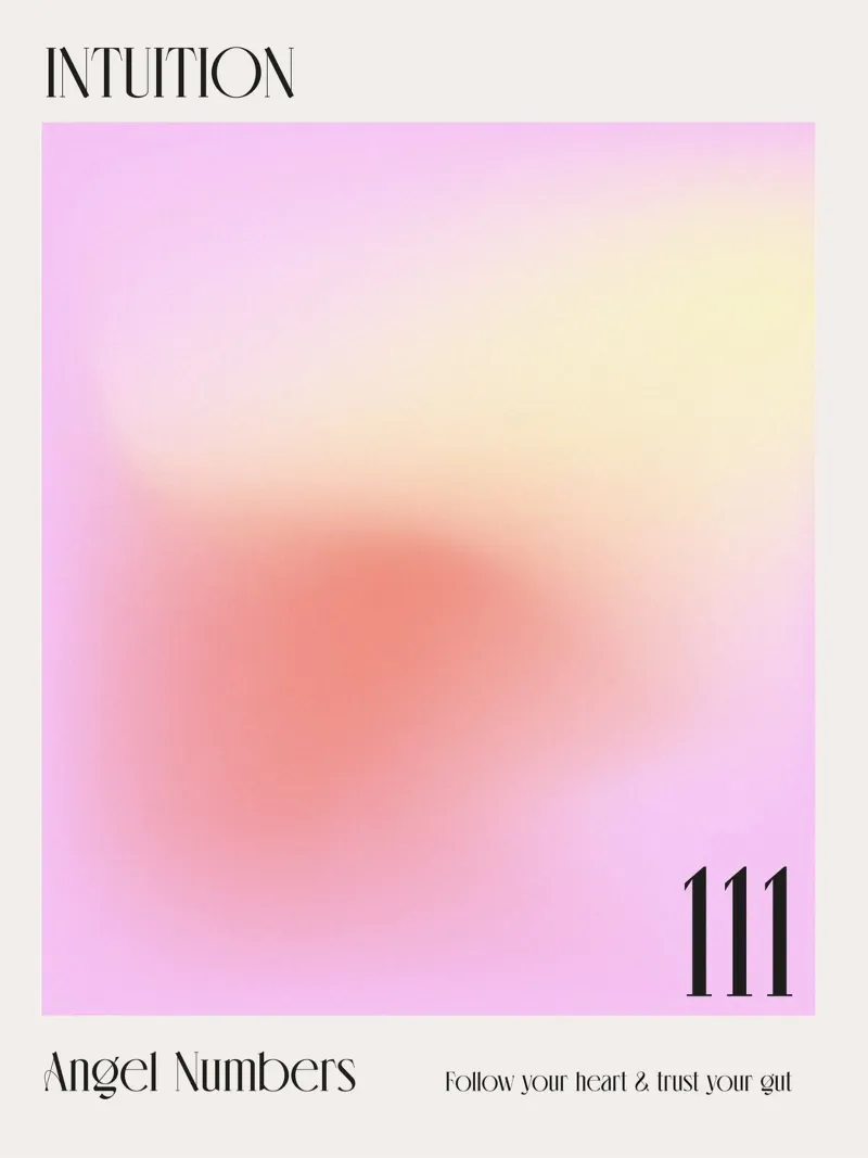 Aura, Engelszahlen, Intuition, 111 Zitat Poster mit Holzrahmen von Peaches Art Prints