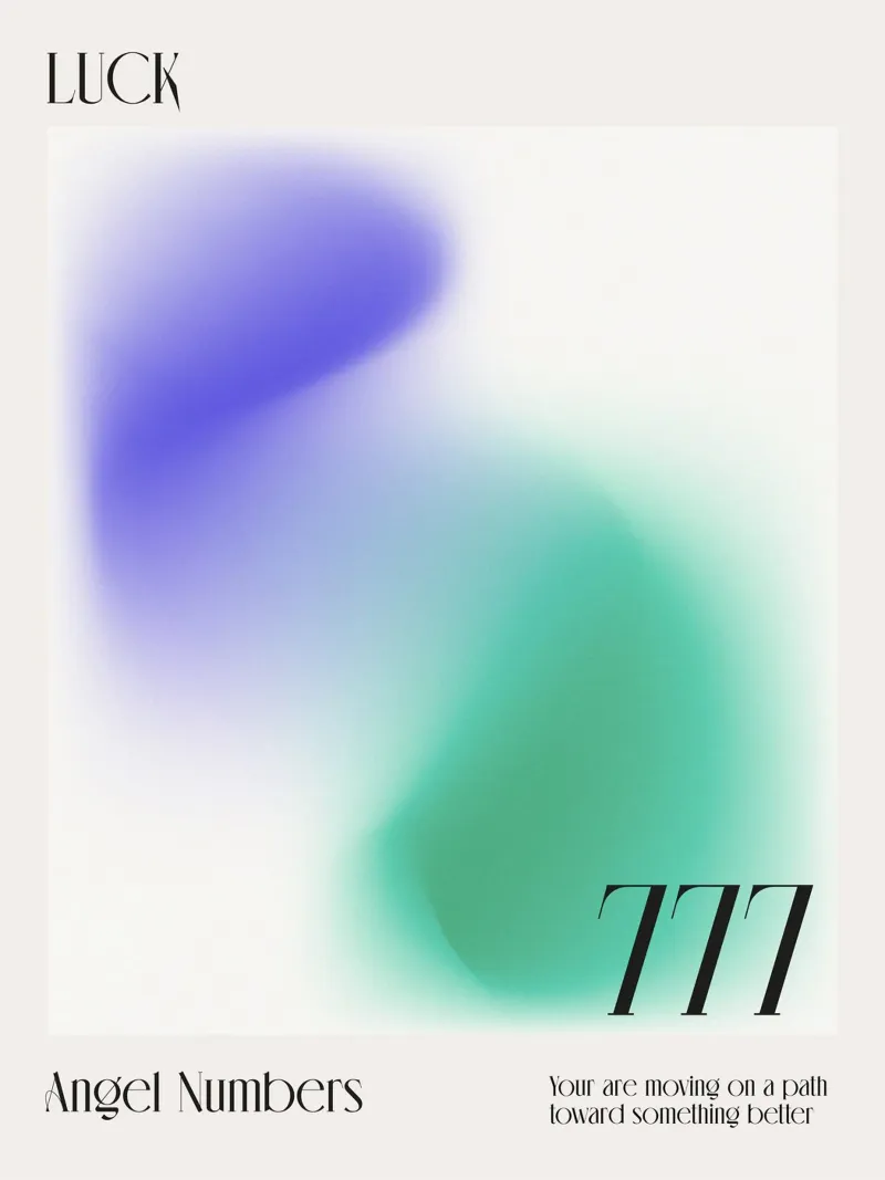 Aura, Angel Numbers, Luck, 777 Quote poster with aluminum frame by Peaches Art Prints