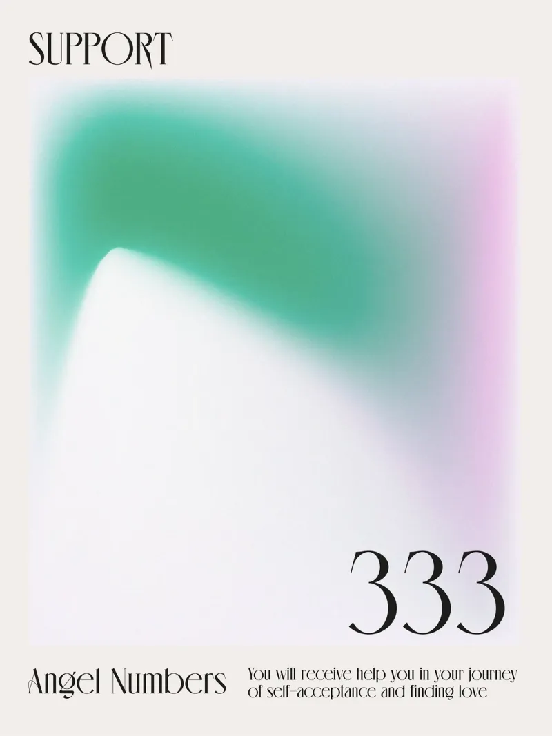 Aura, Engelszahlen, Unterstützung, Zitat 333 Leinwand mit Schattenfugenrahmen von Peaches Art Prints