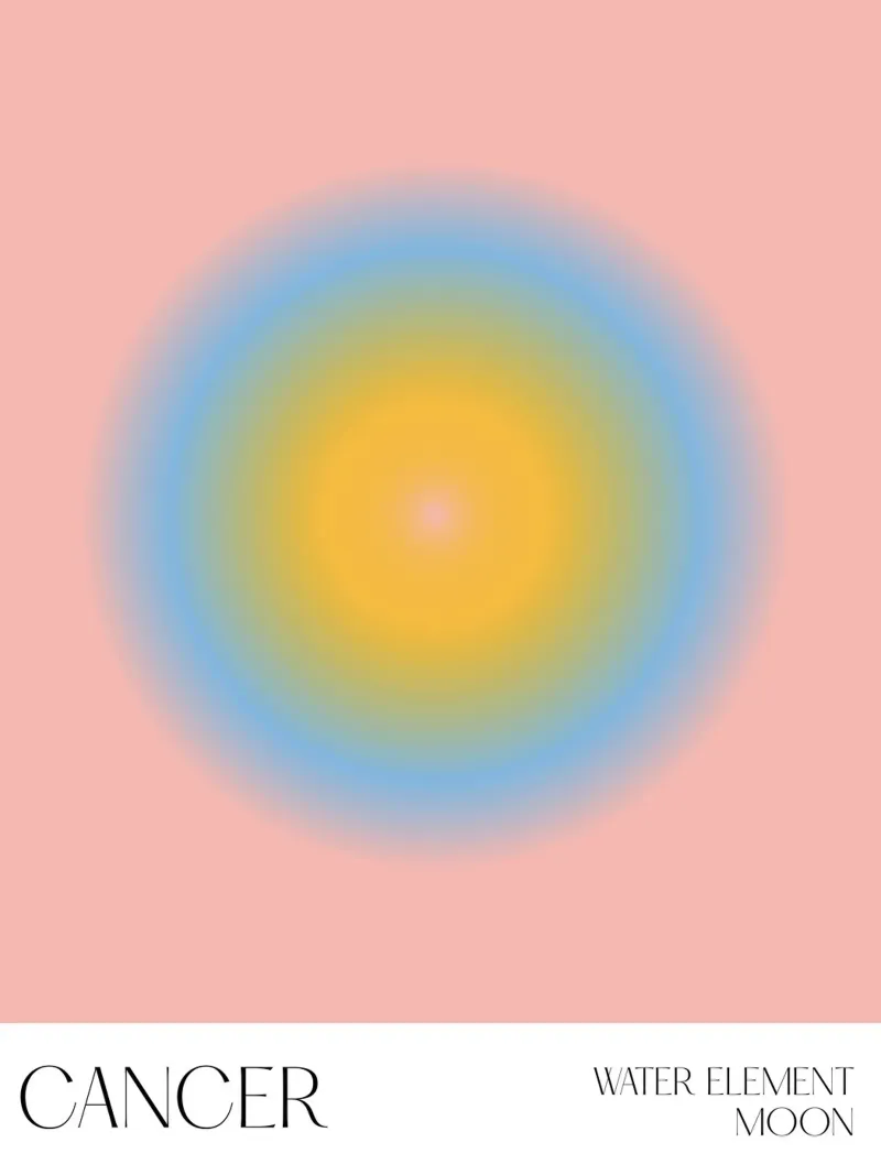 Cancro, Aura, Zodiaco poster da Peaches Art Prints