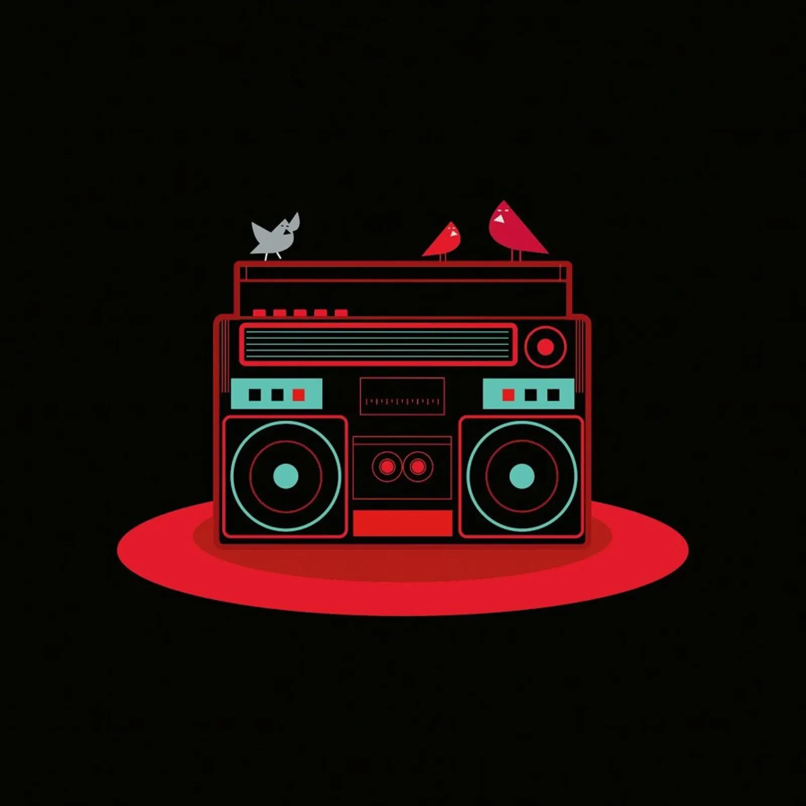 Boombox poster con telaio in plastica da Petros Afshar