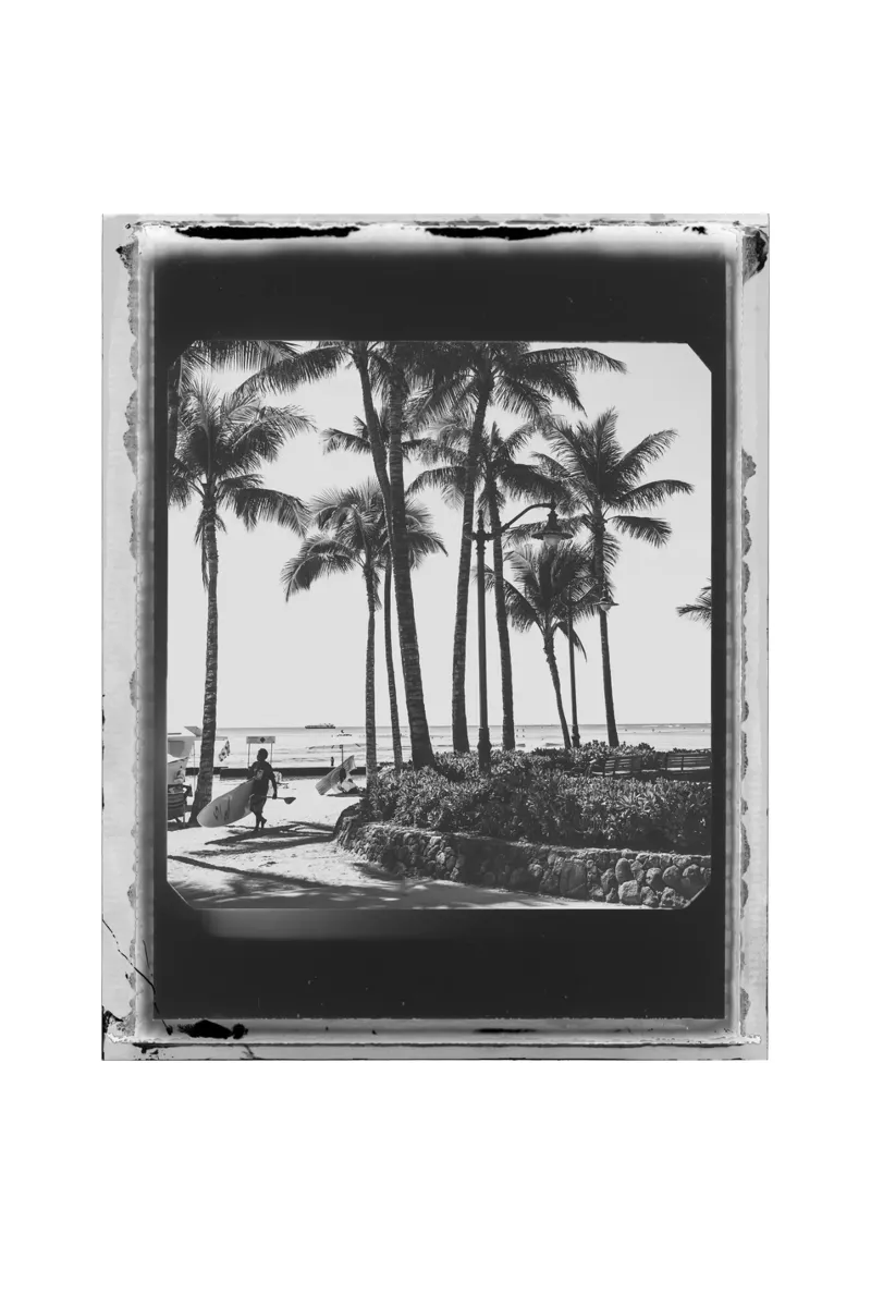 Hawaii Surfer tela con Cornice a cassetta da Flo Klein