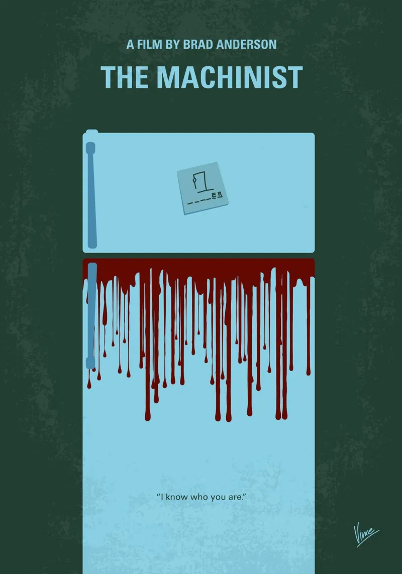 No1305 My The Machinist minimal movie poster alluminio dibond da Chungkong