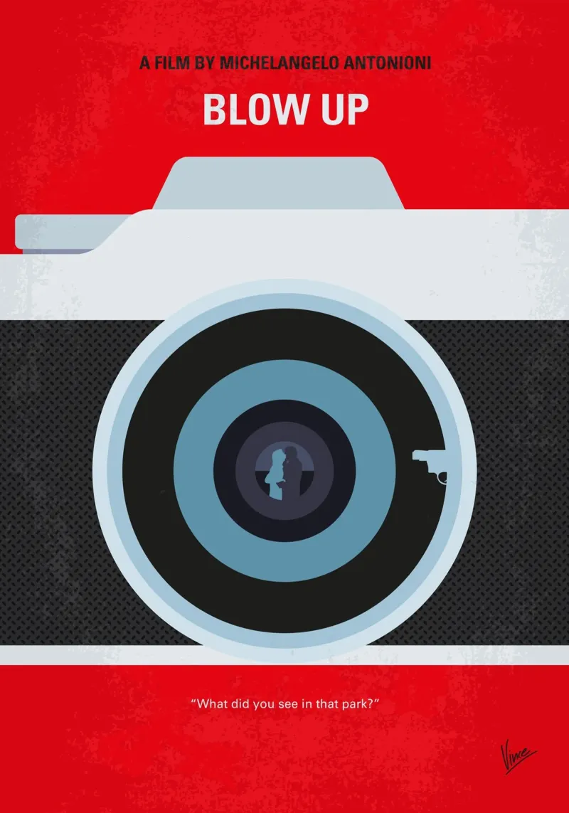 No1307 My Blow up minimal movie poster pellicola backlit da Chungkong