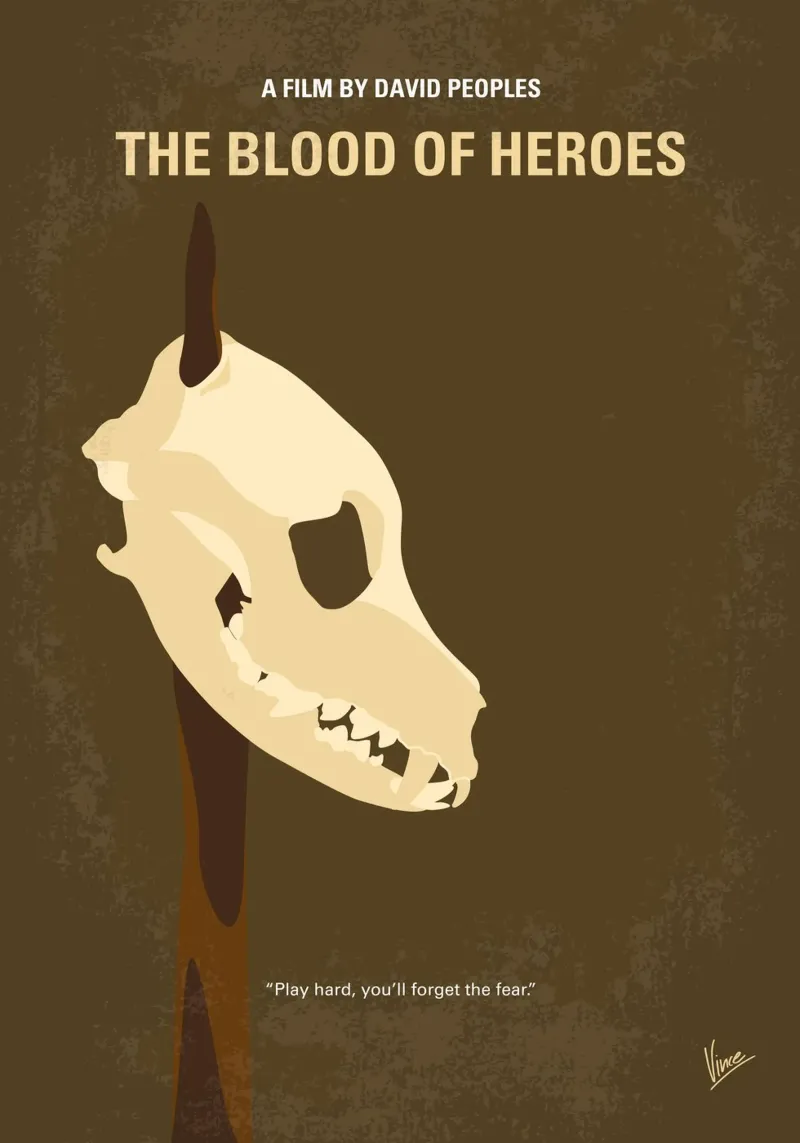 No1310 My The Blood of Heroes minimal movie poster carta hahnemühle da Chungkong