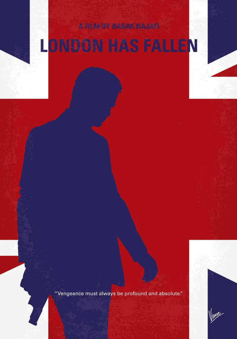 No1312 My London has fallen minimal movie poster pellicola backlit da Chungkong