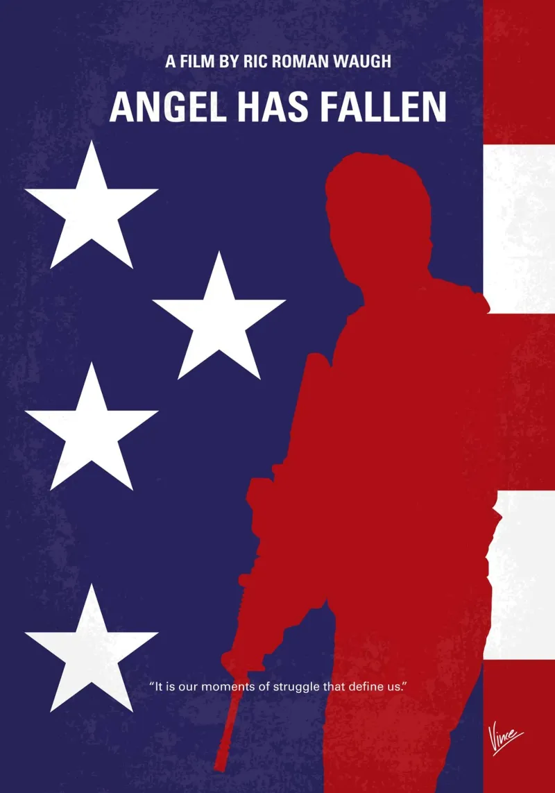 No1313 My Angel has fallen minimal movie poster pellicola backlit da Chungkong