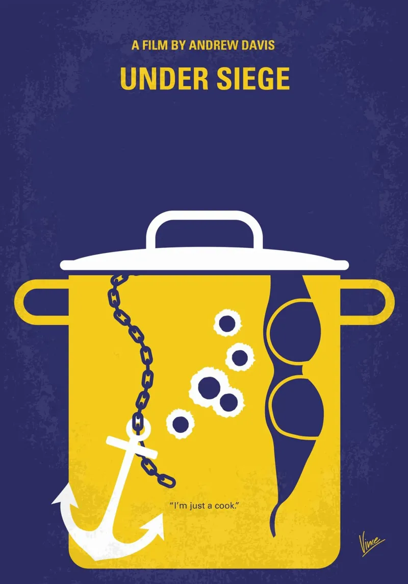 No1318 My Under Siege minimal movie poster carta hahnemühle da Chungkong