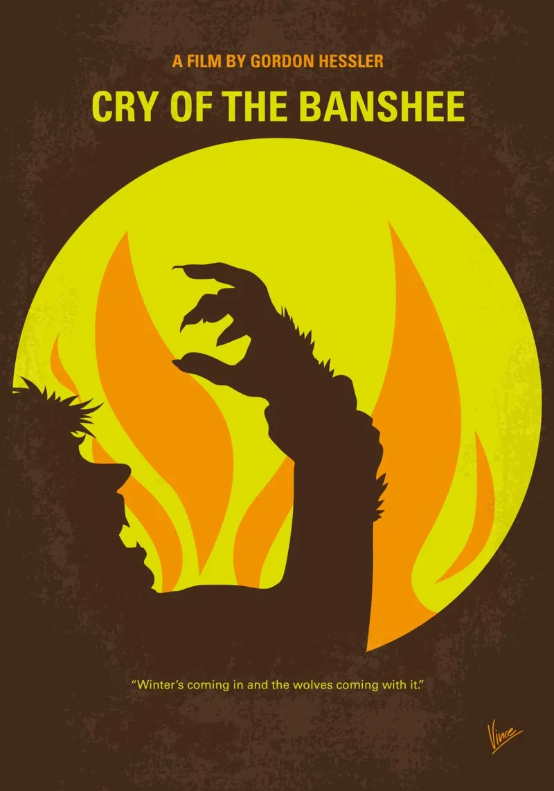 No1324 My Cry of the Banshee minimal movie poster acrylic glass by Chungkong