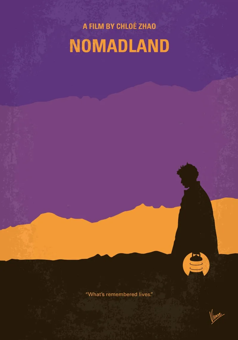 No1326 My Nomadland minimal movie poster plexiglass da Chungkong