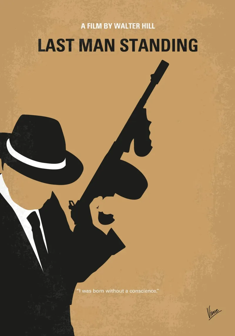 No1338 My Last Man Standing minimal movie poster pellicola backlit da Chungkong