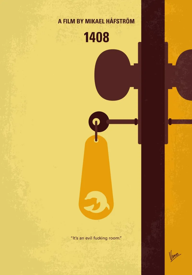No1340 My 1408 minimal movie poster pellicola backlit da Chungkong