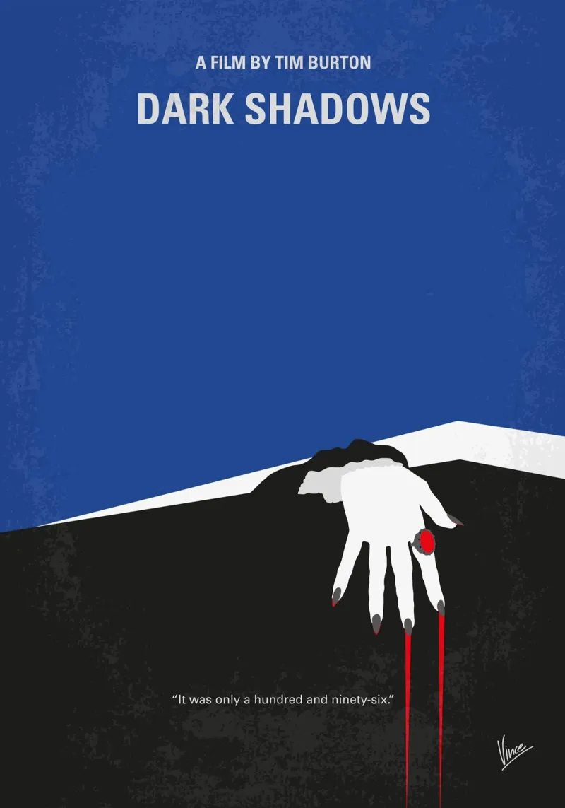 No1347 My Dark shadows minimal movie poster pellicola backlit da Chungkong