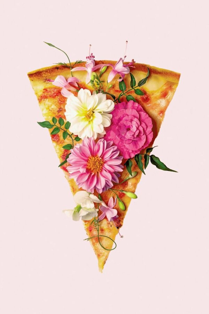 Floral Pizza poster de Paul Fuentes Design