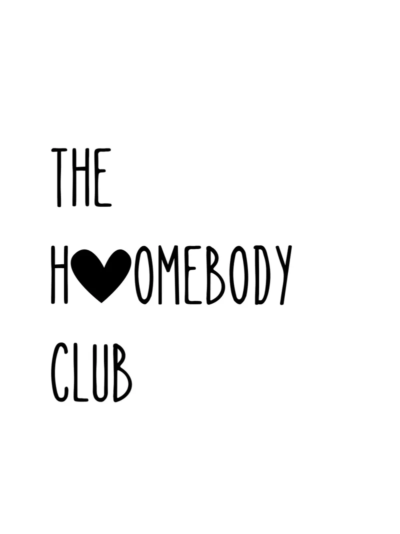 The Homebody Club, Citazione d'amore per la casa in nero tela con Cornice a cassetta da Peaches Art Prints