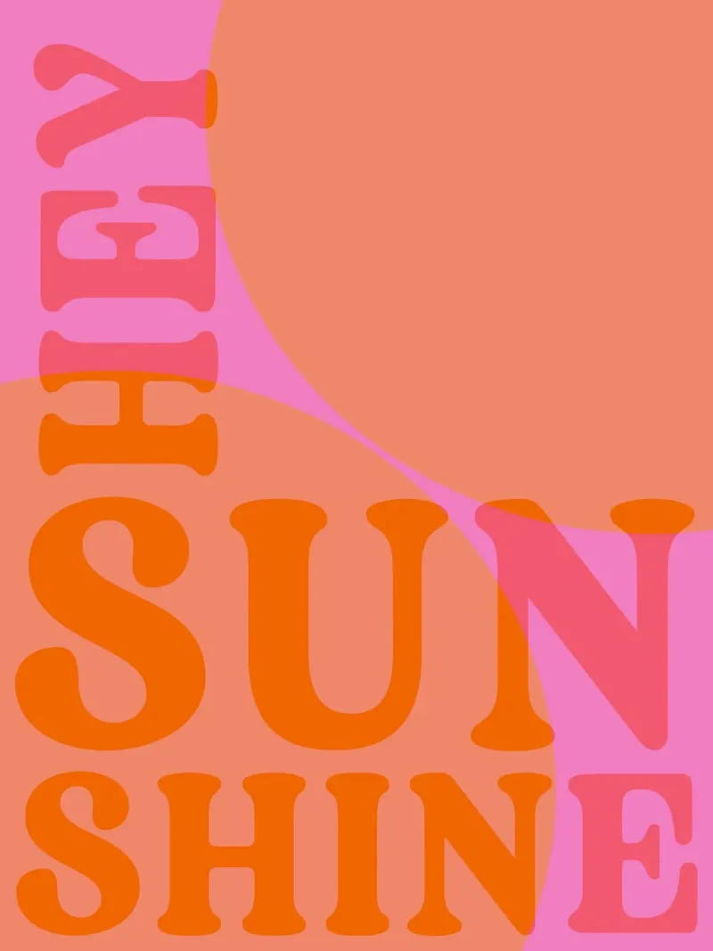 Hey Sunshine poster con marco de madera de treechild