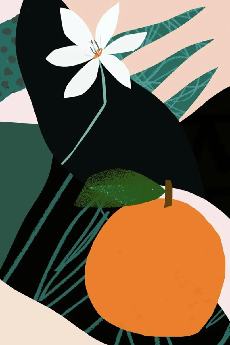 Orange poster con telaio in alluminio da Tom Abbiss Smith