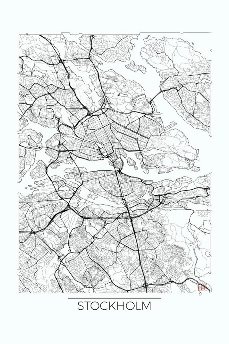 Stockholm Minimal carta hahnemühle da Hubert Roguski