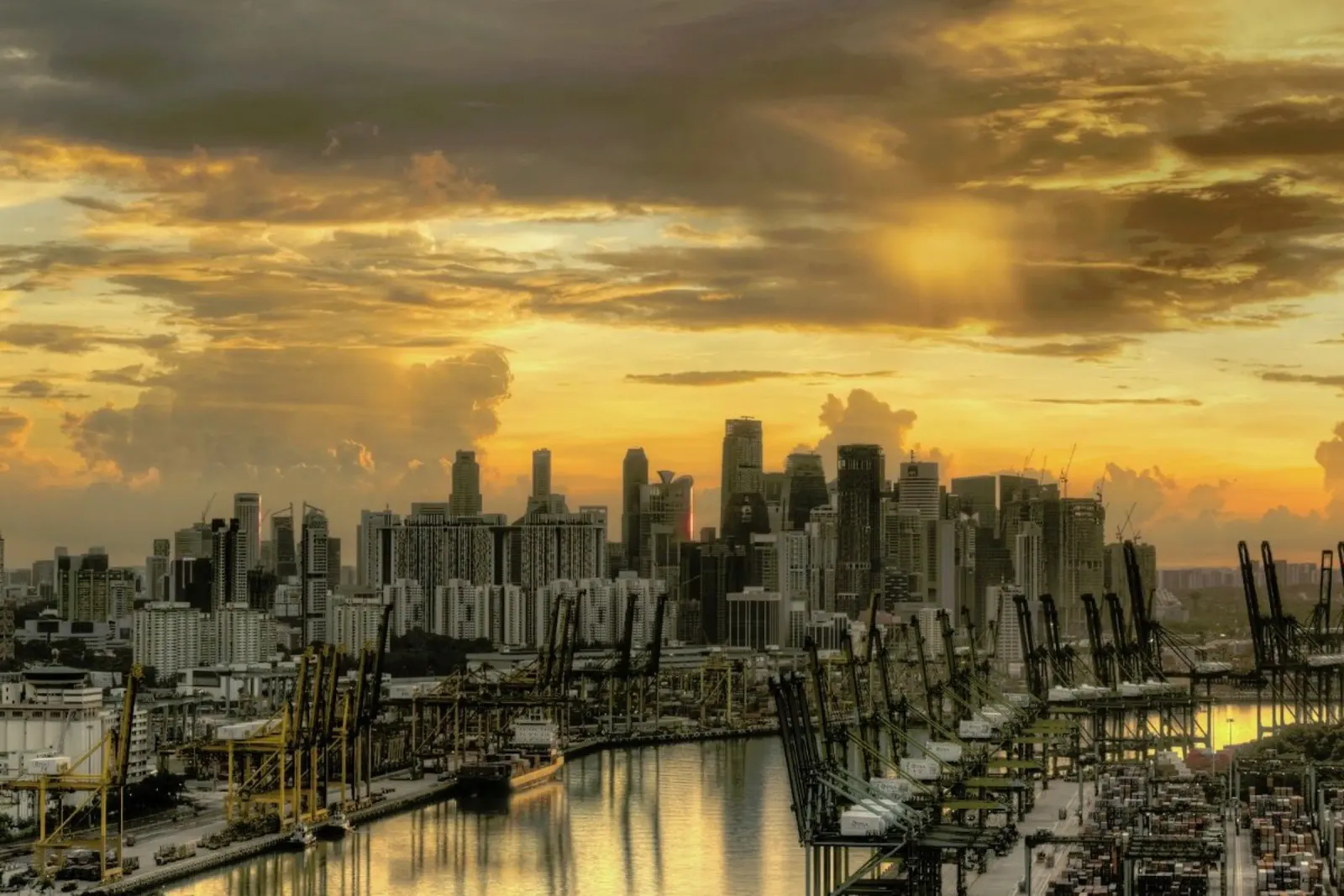 Singapore No. 2 tela con Cornice a cassetta da Michael Belhadi