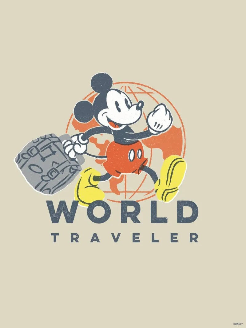 World Traveler acrylic glass by Mickey Mouse