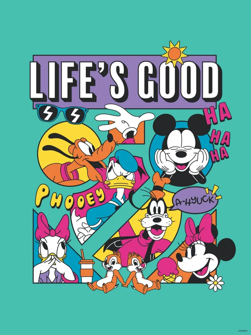 Mickey & Friends - Life´s good alluminio dibond da Mickey Mouse