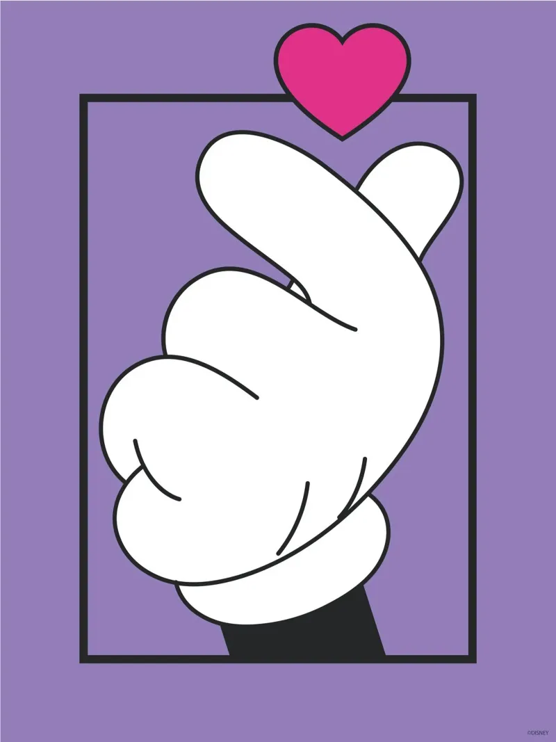 Große Mickey Liebe poster con telaio in legno da Mickey Mouse