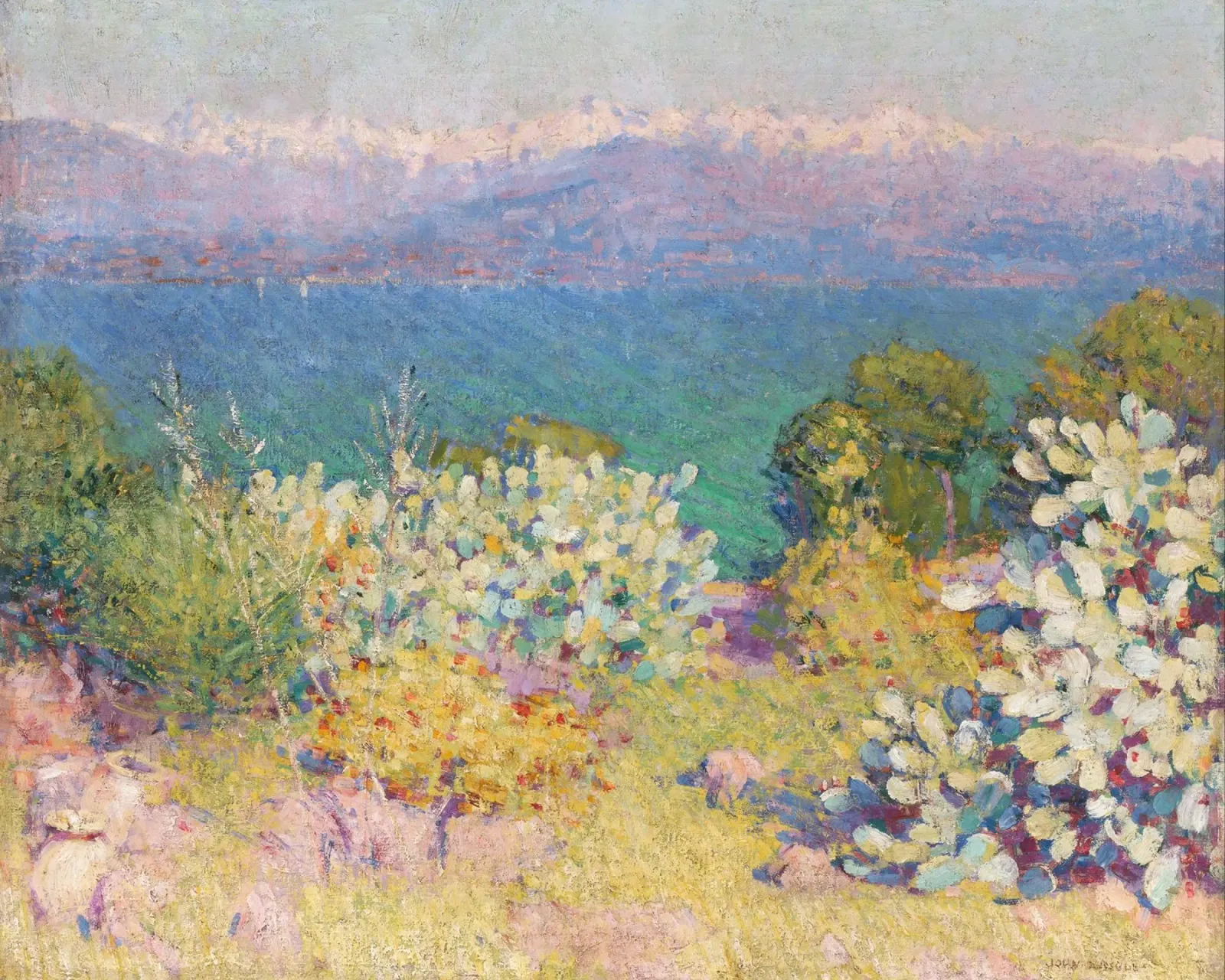 John Russell - In mattinata, Alpi Marittime da Antibes pellicola backlit da William Store