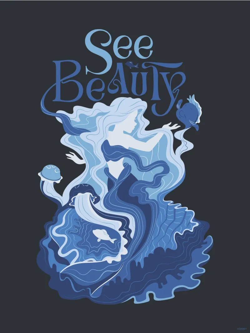Ariel - blue beauty acrylic glass by Disney Princess