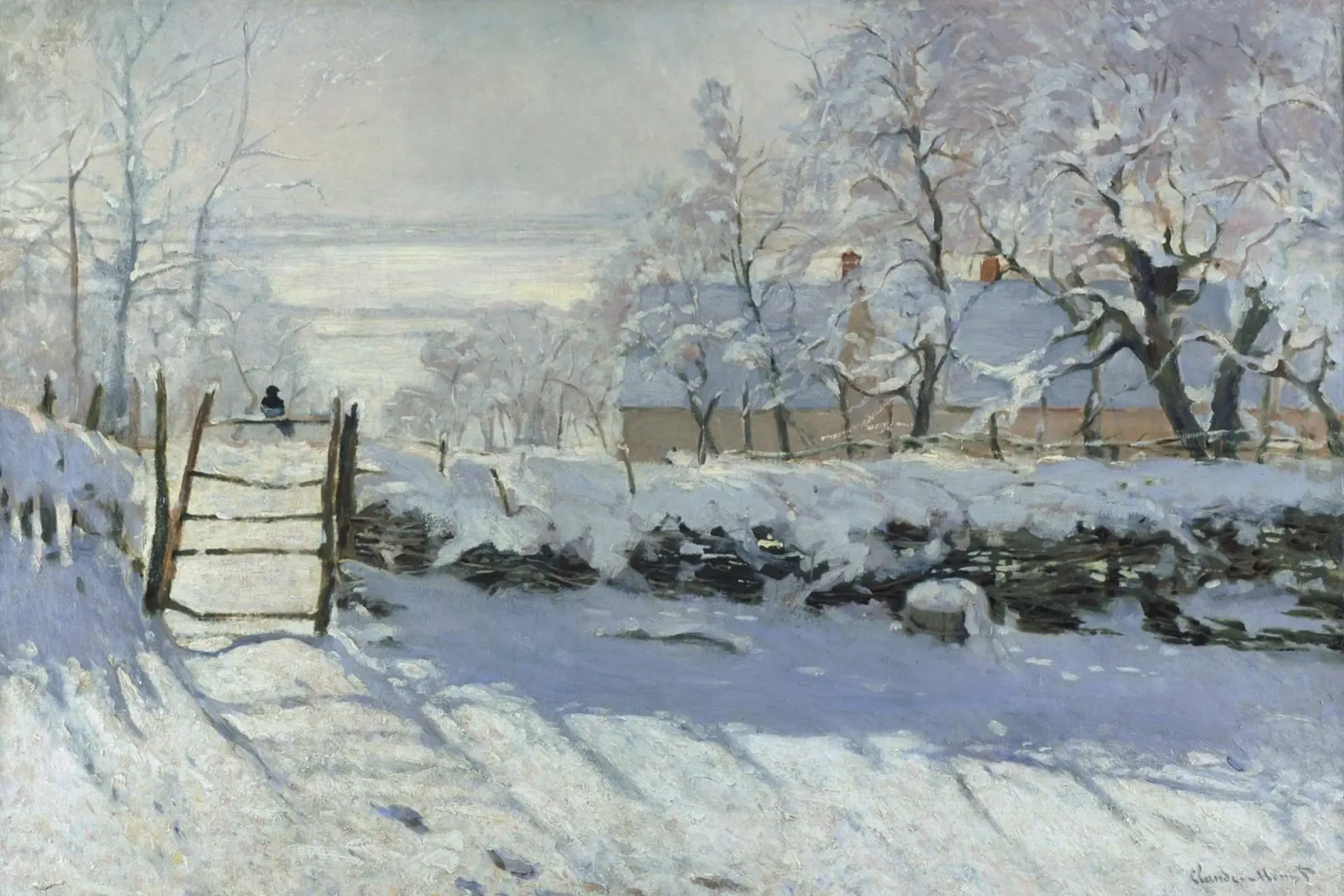 Claude Monet - La gazza alluminio dibond da Timeless Artworks