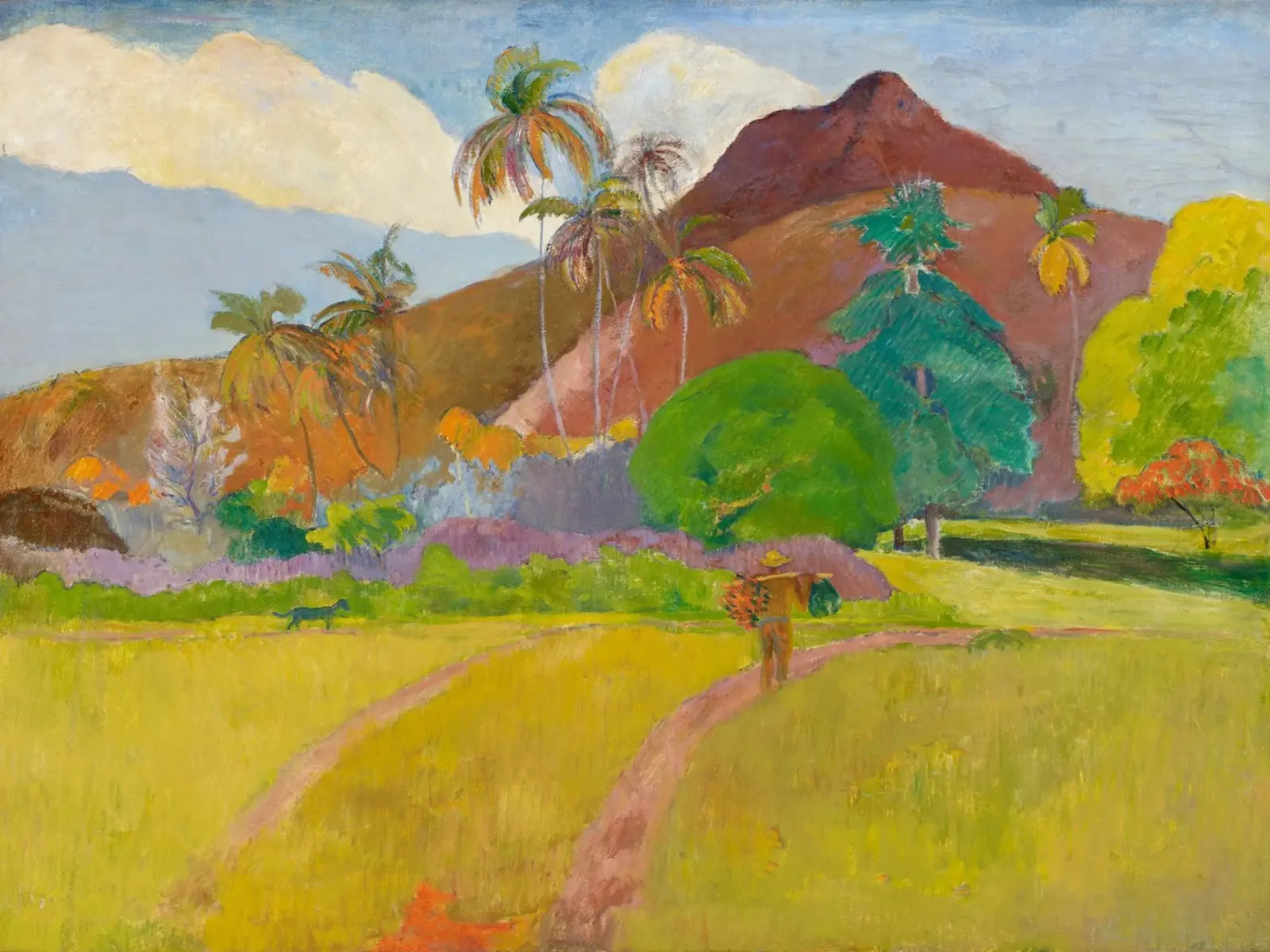 Paul Gauguin - Paesaggio tahitiano pellicola backlit da Timeless Artworks