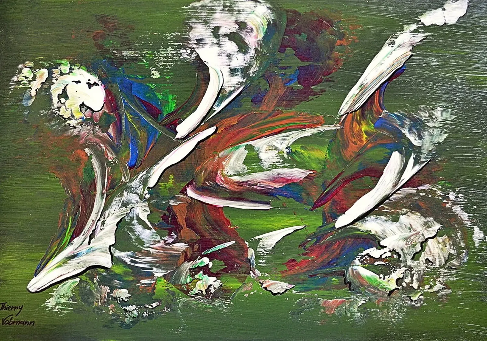 IDEAL GIFT 142 poster con telaio in plastica da Thierry Vobmann Abstract painting