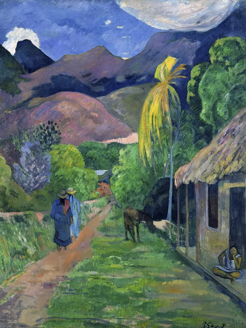 Paul Gauguin - Rue de Tahiti pellicola backlit da Timeless Artworks