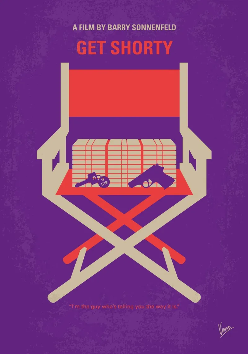 No1357 My Get Shorty minimal movie poster pellicola backlit da Chungkong