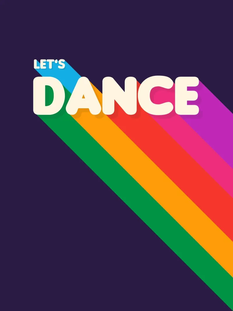 Retro Let's Dance Wall Art pellicola backlit da showmemars
