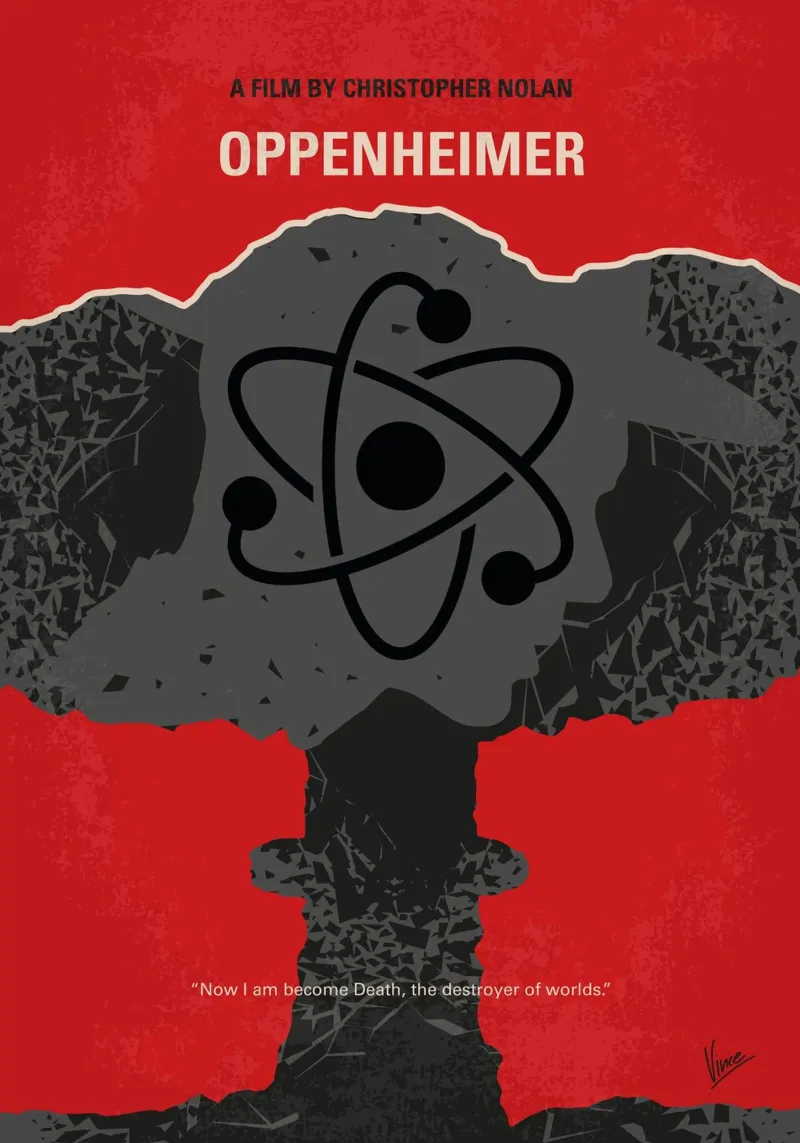 No1365 My Oppenheimer minimal movie poster poster con telaio in alluminio da Chungkong