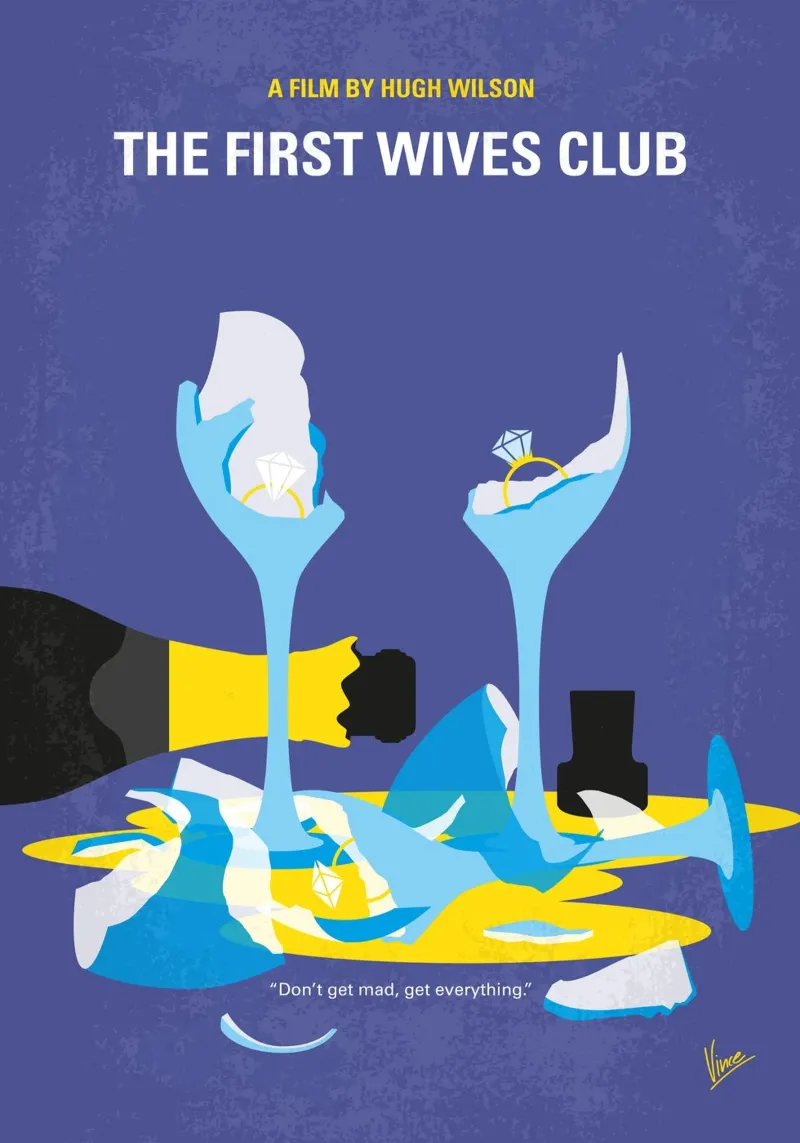 No1367 My The First Wives Club minimal movie poster poster met kunststof frame van Chungkong